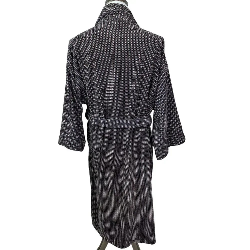Nautica Men's Sleepwear Cotton Robe One Size Shawl Collar Belted Turkey Bathrobe